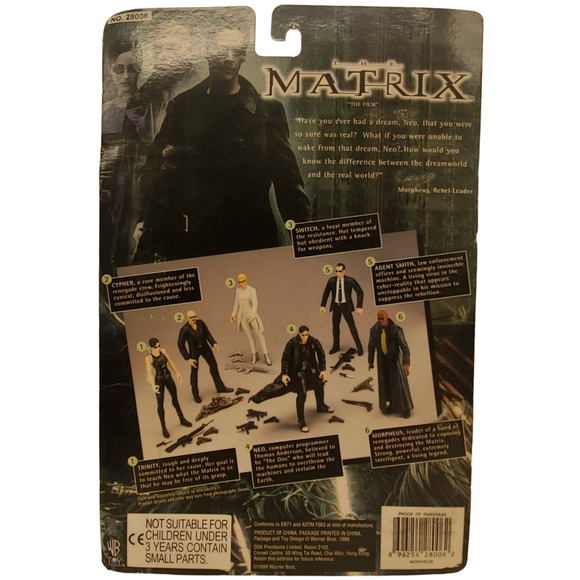 NEW THE MATRIX ORIGINAL MORPHEUS WARNER BROS ACTION FIGURE N2 TOYS! - Picture 2 of 3